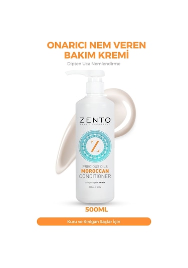 Zento Moroccan Onarıcı Nem Veren Saç Bakım Kremi 500 ML