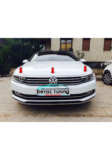Volkswagen Passat B8 Krom Far Üzeri Çıta Seti 3 Parça 2015-