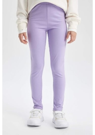 DeFacto Kız Çocuk Tayt B7786A8NSPR253 Mor