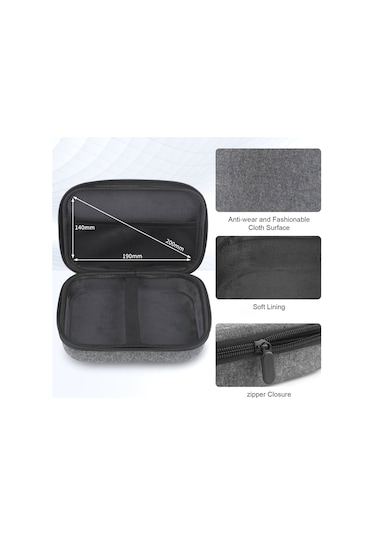 Vkemall Andoer Gri Kamera Çantası - Djı Osmo Pocket 2 İçin Spor Kamerası Taşıma Çantası 20x15x5.5cm