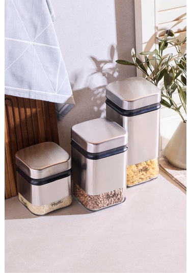 Cubıc 3 Boy Saklama Kabı Ve Kavanoz Seti Seffaf Şeffaf