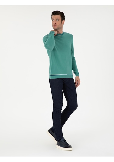 Cacharel Mint Slim Fit Yün Karışımlı Bisiklet Yaka Triko Kazak