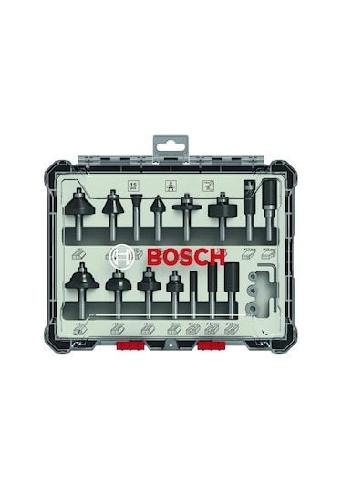 Bosch 15 Parça Karışık 8 MM (Pro) Freze Seti - 2607017472