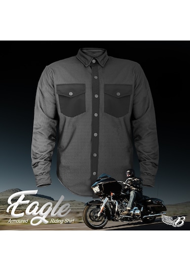 The Biker Jeans - Eagle Korumalı Motosiklet Gömleği