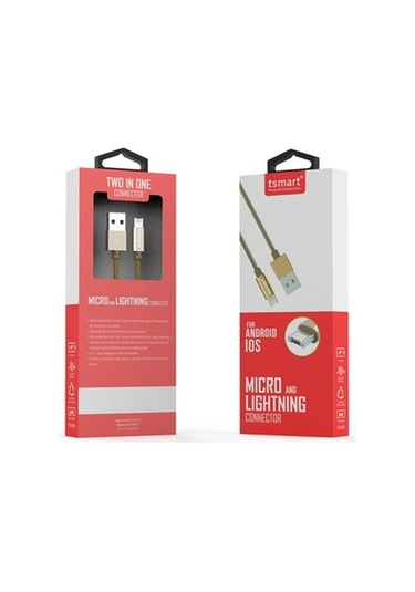 Tsmart Tek Şarj Başlıklı İphone Uyumlu Ve Android Şarj Kablosu