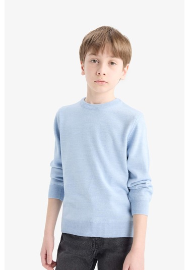 Defacto Erkek Çocuk Bisiklet Yaka Triko Kazak A4992a825wnbe475 Mavi