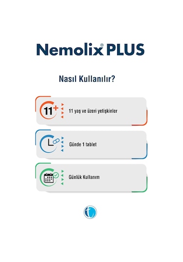 Tab İlaç Nemolix Plus Tip II Kolajen Yumurta Kabuğu Zarı 30tablet