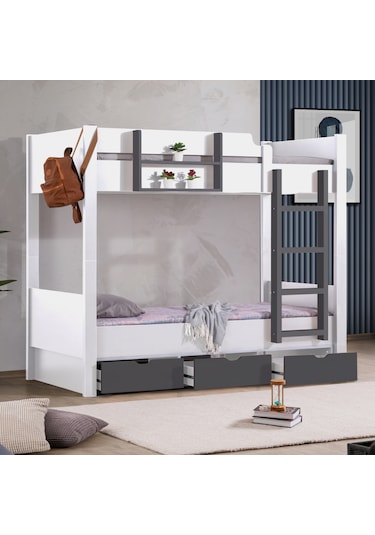 Ranza, Asya Ayrılabilir Çekmeceli Ranza 2 Adet Comfort Yatak 90 X 190 CM