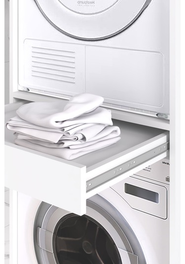 Arya 70 Cm Çamaşır Ve Kurutma Makinesi Dolabı - Beyaz