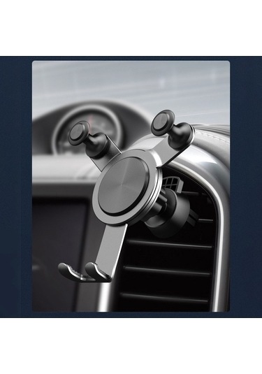 Pazly Tutucu Telefon Montaj İçin Araç İçi Hava Firar Dağı Alüminyum Alaşım Aksesuar - Ak -
