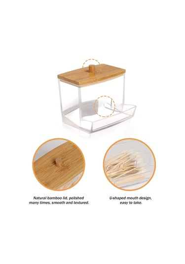 Geekyou Şeffaf Ps Materyal Saksı, Saf Ve Kolay Kullanıma Uygun, 8.8x7.9x8.1cm, Yumuşak Kuru Pamuk Saklama Kutusu Şeffaf