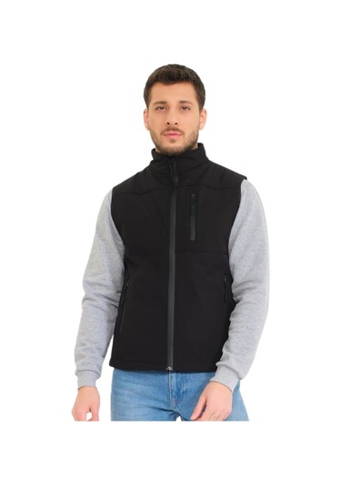 Şensel, Softshell Yelek, Siyah 118E2250 Su Itici,Rüzgar Geçirmez 001