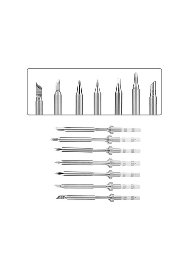 Teltree Ts100 İçin 7'li Paslanmaz Çelik Değiştirme Ucu - Hızlı Isınma, Mini Boyut, İyi Isıiletim - Elektronik Tamir Ve Üretim İçin