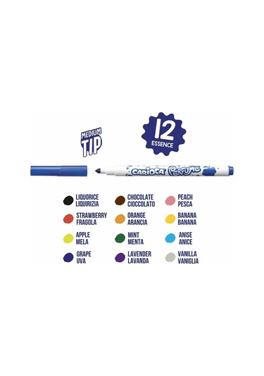 Carioca Perfume Kokulu Keçeli Boya Kalemi 12'li