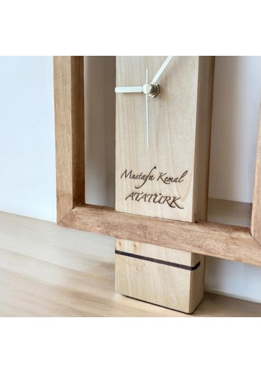 El Yapımı Ihlamur Ağacı Kişiselleştirilebilir Masa Saat