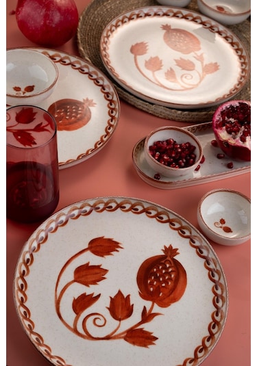 Kütahya Porselen 14 Parça 6 Kişilik Kahvaltı Takımı Ottoman Elega Çok Renkli