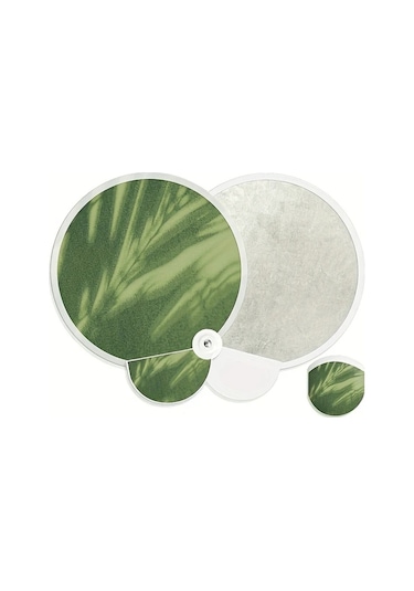 Willowhaven Leavesshadow Taşınabilir Katlanır El Soğutma Fanı Karpuz Desenli Hafif Yansıtıcı Yüzey