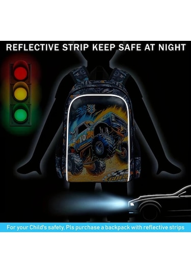 Maxaccess 16 Oen Car Hy 3 Adet Sırt Çantası Seti Erkek Çocuk Okul Sırt Çantası Ve Yemek Kutusu Siyah Yeşil 16 Oen Araba Hy