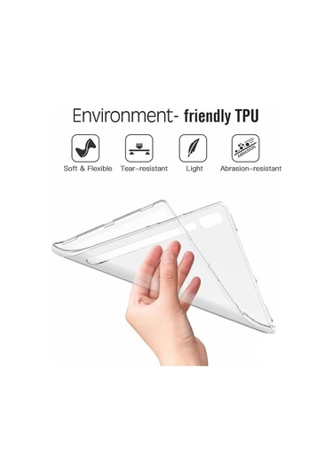 Samsung Galaxy Uyumlu Tab S8/s9/s9 Fe Kılıf Anti Şeffaf Silikon Arka Kapak Arka Kapak