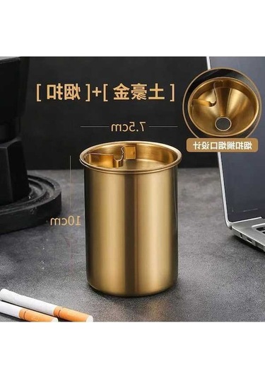 Ulzyvf Yuvarlak Yeni Teras Stil Rüzgar Puro Paslanmaz Küllük Küllük Kapalı Geçirmez Dumansız Çelik 2 Ge