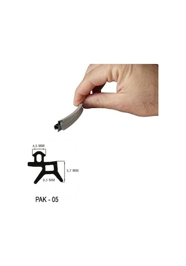 Contacall Pak-05 Siyah Kauçuk Yağlı Pcv Kapı Pencere Conta Fitili Tüm Pencerelere Uyumlu 80 Metre
