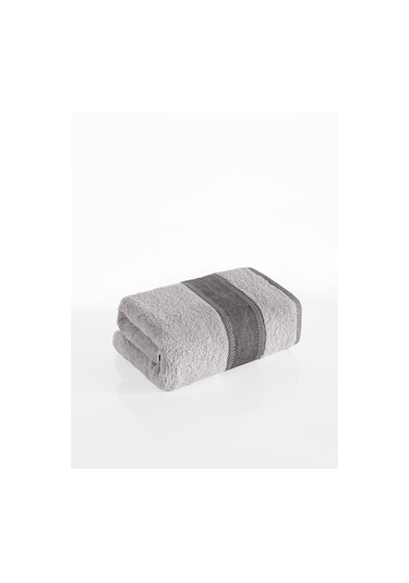 %100 Cotton Saç Havlusu Maura 50x90 Cm Açık Gri