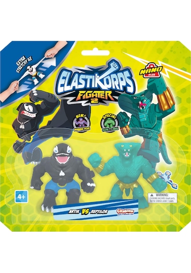 Elastikorps Fighters İkili Paket 7 Cm Artik Vs Reptilor Goojitzu