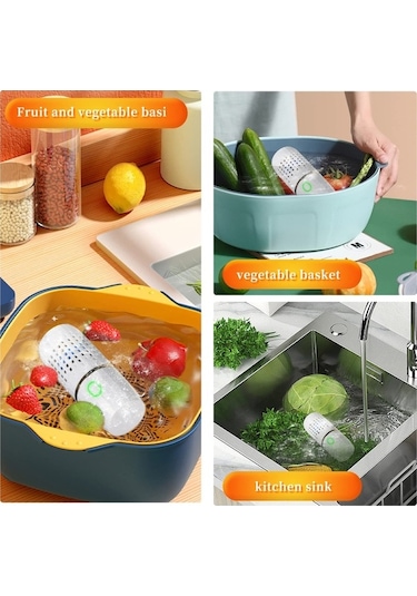 Ulzyvf Taşınabilir Meyve Sebze Temizleyici - Pestisit Giderici, Mutfak Ve Gıda İçin Pratik Çözüm Beyaz Beyaz