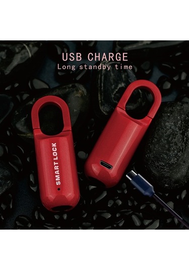 Createtech Parmak İzi Kilidi - Şifresiz, Su Geçirmez, Taşınabilir 110mah Akıllı Kilt