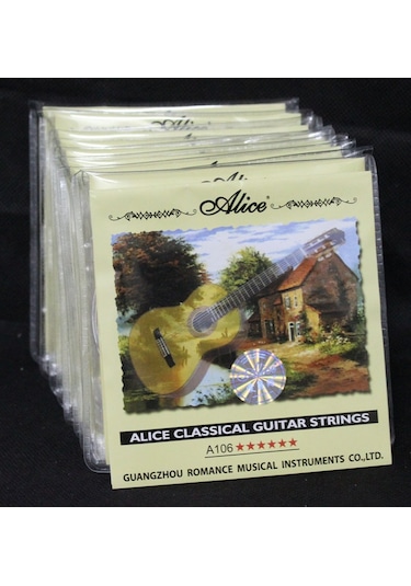 Alicek Lasik Gitar Tel Set Tam Takım 6 Adet Klasik Gitar Tel Seti