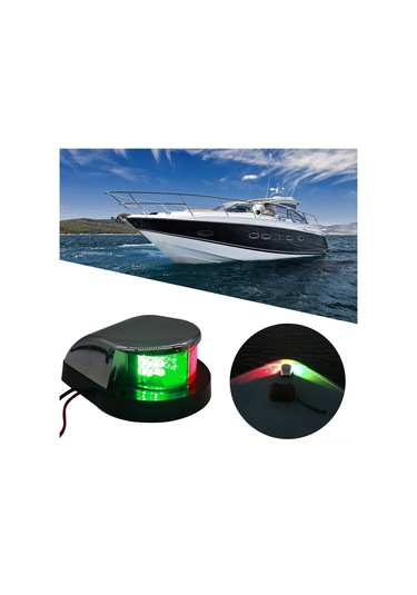 Youtek 12 Led Dc12v Deniz Navigasyon Işığı - Kırmızı Yeşil Konteyner Işığı, Ip67 Su Geçirmez, 3nm Görünürlük, 225 Açısı, Gemi Tabela Işığı