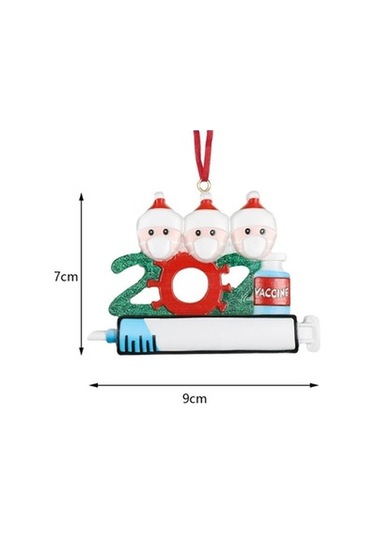 Lijinxu Reçine Noel Kolye Hatıra Hediyeleri Noel 3 Kafa Için