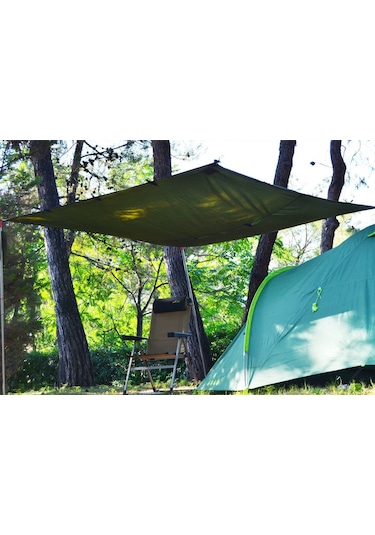 Bushlove Bushcraft Premium 4 Mevsim Tarp Tente 3m 3m Haki