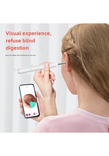 Hangfox Çocuklar İçin Kablosuz Görünümlü Kulak Temizleyici - Ne3-a Hd Endoskopik Kulak Kaşığı, 50 Dakika Pil Ömrü, Taşınabilir Ve Güvenli Tasarım