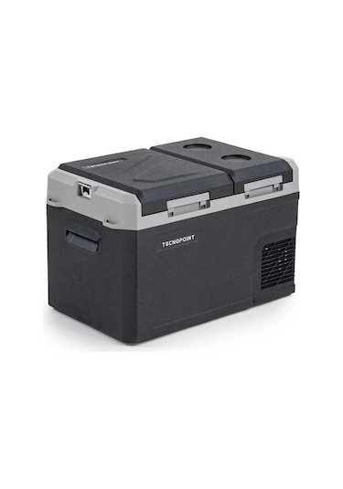 Tecnopoint Çift Kapaklı 30 Litre Taşınabilir Araç Buzdolabı 12v/24v/220v Uyumlu