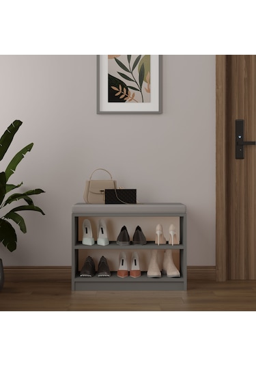 Asra Trend Puf02 Puflu Ayakkabılık Kül Gri