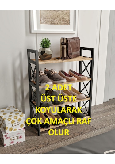 Çok Amaçlı Plastik-mdf Raf 2 Parçalı Video İzleyiniz Siyah