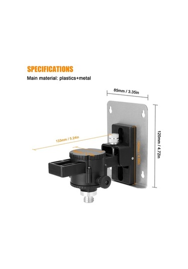 Pazly Ve Ve Seti, Pratik Plaka Montaj Kullanışlı, İnce Duvar Dönebilen Derece Demir Braketi Ayarlı. 360 Mg