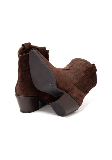 Marrone Bot Kadın 25k8589xs Vergelio Suede Marrone