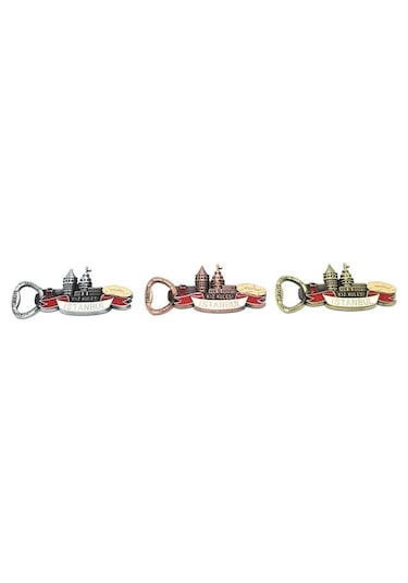 Kenpazar Metal İstanbul Temalı Yöresel Magnet Açacak Çok Renkli
