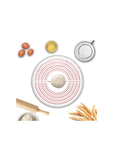 Decorita | Cam Hamur Açma Matı | Düz Renk - Beyaz | Çap40cm