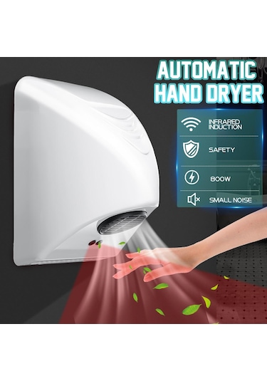 Lebıhmurah Bf1151 800w Hava El Kurutma Makinesi Otomatik Kızılötesi Sensör Ticari Banyo Ev Otel -