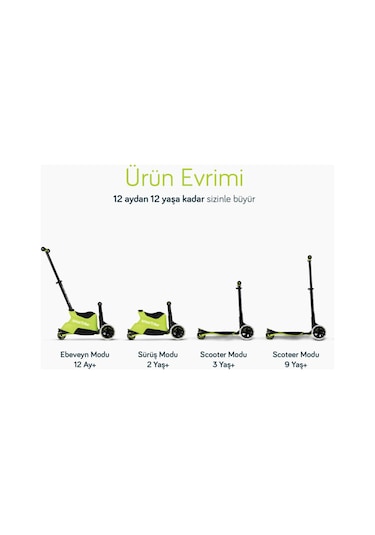 Smartrike Xtend Büyüyebilen Ride On Scooter 12 Ay - 12 Yaş Yeşil
