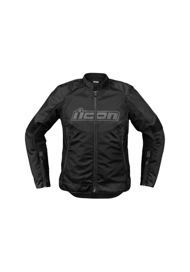 Icon Womens Overlord 3 Korumalı Kadın Motosiklet Montu Siyah