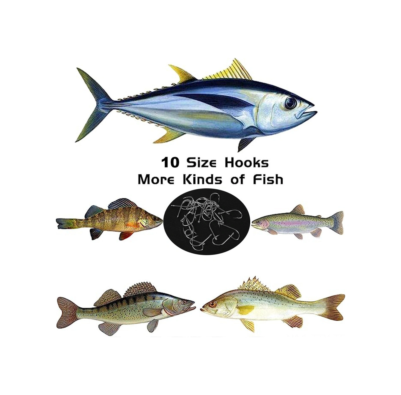 Dianziye 100 Adet Yüksek Karbon Çelik İkili Tikanlı Uzun Saplı Deniz Ve Tatlı Su Balıkçılığı İğneleri - 4 Numara Saçak Tutucu, Dayanıklı, Korozyona Dirençli