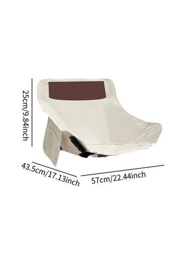 Katlanır Kamp Sandalyesi Kılıfı Taşınabilir Nefes Oxford Kumaş Beyaz