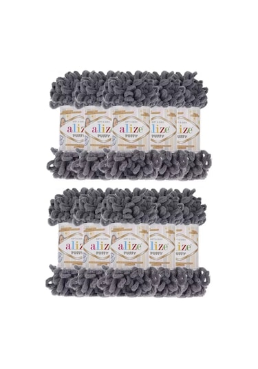 Alize Puffy Puffy 87 İplik - 10 Adet Peluş 238935389