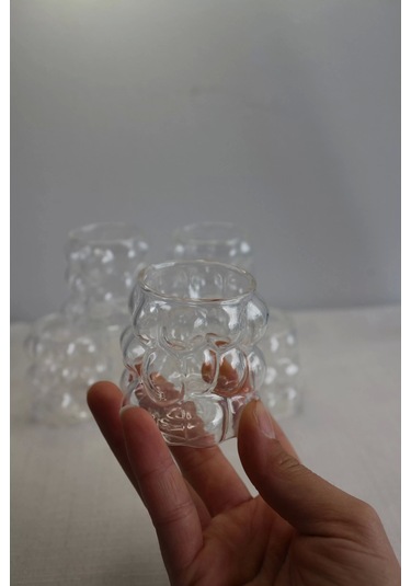 Mir 6'lı Üzüm Kahve Yanı Bardak Şeffaf