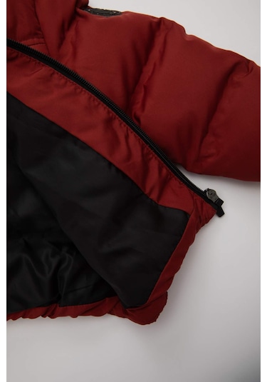 Defacto Erkek Bebek Su İtici Kumaş Kapüşonlu Şişme Mont C6963A524WNBR181 Bordo