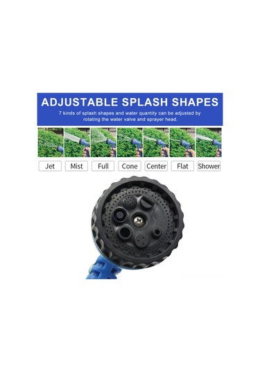 Kosona Mavi 50ft Genişleyen Su Hortumu - 7 Farklı Sprey Modu, Otomobil Yıkama, Bahçe Sulama Ve Temizlik İçin Dayanıklı Tasarım